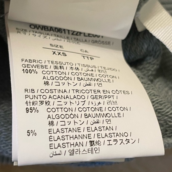 Virgil Abloh main label xxs sweatshirt like new - Picture 4 of 15